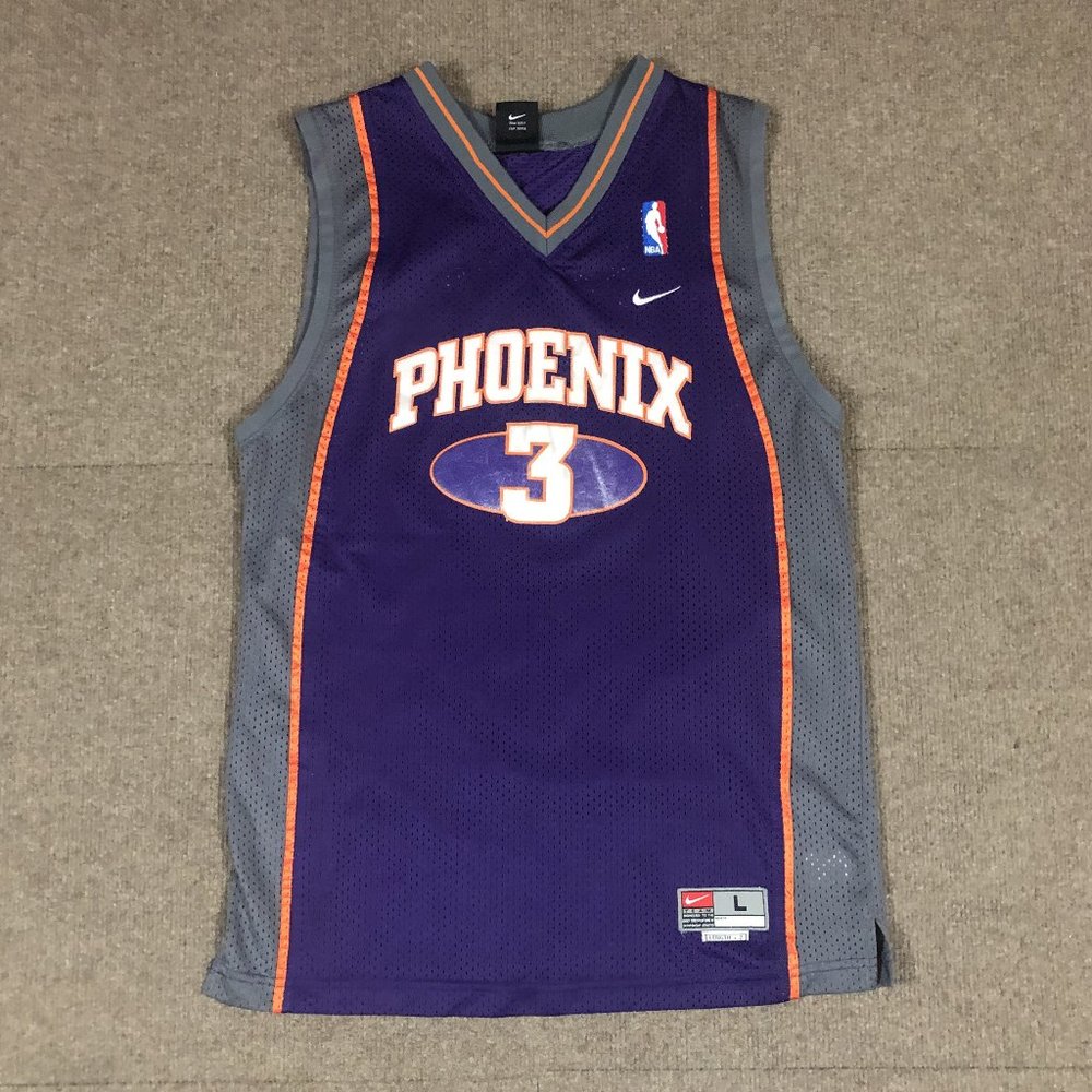 VTG Nike Stephon Marbury Phoenix Suns NBA Jersey #3 Purple Youth Large Sewn